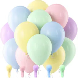 poptheparty Solid 100pcs 9" Multicoloured Latex Balloon Balloon image 3