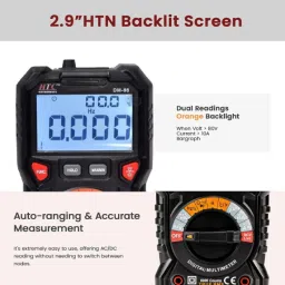 hct HTC DM-98 with TRMS and Autoranging function with Bargraph (Battrey Included) Digital Multimeter image 5