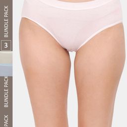 Amour Secret Women Pack Of 3 Cotton Anti-Bacterial Hipster Briefs-image-93