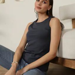 Shein Activewear Back Cut Out Medium Length Sleeveless Fitted Top-image-79