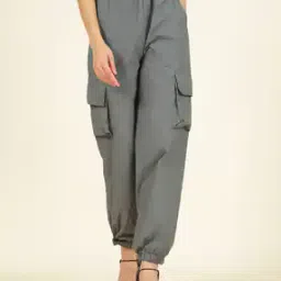 Shein Ankle Length Cargo Style Joggers With Pockets-image-9