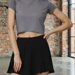 Shein Short Sleeves Crop Fitted Crew Tshirt-image-94
