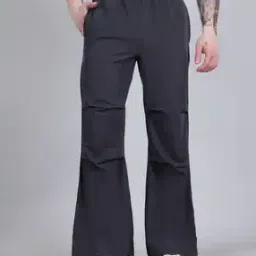 Shein Full Length Flared Fit Panelled Trousers-image-95
