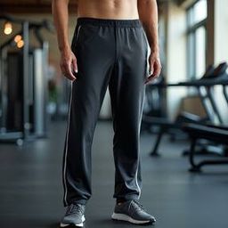 Shein Contrast Piping Detail Solid Sporty Elasticated Drawstring Waist Grey Color Straight Trackpants-image-9