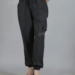Shein Casual High Rise Pintuck Jogger Pants with Pockets-image-48
