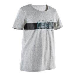 Boys Cotton T-Shirt - Grey Print-image-46