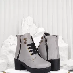 FEET RUNNER Women Mid-Top Block Boots-picture-14