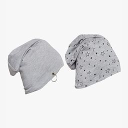 VIMAL JONNEY Pack Of 2 Grey Printed Beanie Caps-45