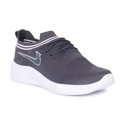 CLYMB Men Grey Mesh Running Non-Marking Shoes image 2