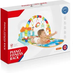 Baby Play Mat with Detachable Toy Bar, Rattles & Piano Music-11