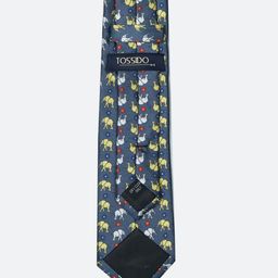 Tossido Men Grey & Red Printed Broad Tie image 4