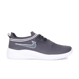 CLYMB Men Grey Mesh Running Non-Marking Shoes image 4