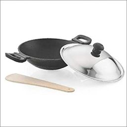 Appachetty (Non Stick, 4MM) with Lid 5 L capacity 27 cm diameter-image-48
