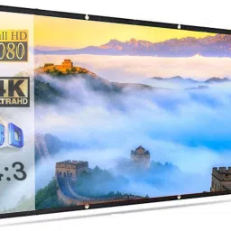Moiz 150" Inch Projector Screen (Foldable) 10 x 8 Feet 4:3 Ratio 3D UHD Supported Design 113 Projector Screen (Width 305 cm x 244 cm Height)-picture-19