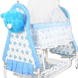 Cradle for kids cradle for baby boy and girl Cradle With Swing & Mosquito Net Bassinet-image-92