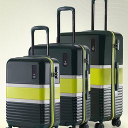 Nasher Miles Mexico Set Of 3 Colourblocked Hard-Sided Trolley Bags-234.0L-0