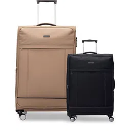 CARRIALL Set of 2 Beige and Black Large & Small Luggage-image-46