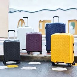 VERAGE Diamond Set Of 3 Textured Hard-Sided Trolley Bags-picture-3