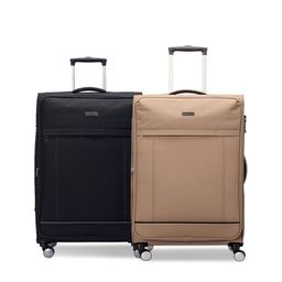 CARRIALL Set of 2 Black & Beige Solid Trolley Bags-5