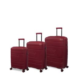 IT luggage Set of 3 Red Trolley Bags-29