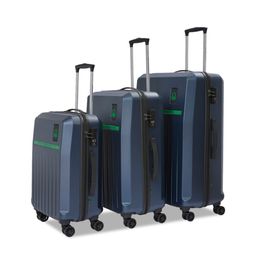 United Colors of Benetton Cobalt Set Of 3 Hard Sided Trolley Bags - 94 L-47
