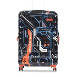 uppercase Cyber Punk Printed Large Trolley Suitcase-26