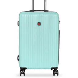 SWISS BRAND Turquoise Blue Riga Range Hard Side Cabin Trolley Bag-image-74