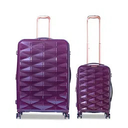 IT luggage Set Of 2 Purple Textured Hard-Sided Trolley Bag-14