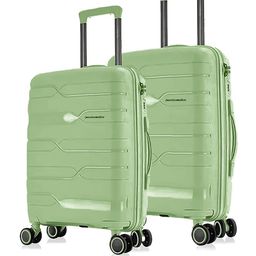 Nasher Miles Paris Set Of 2 Textured Hard Sided Trolley Bag-12