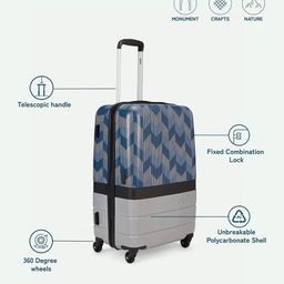ZOUK Raahi Set Of 2 Printed Hard-Case Trolley Bag image 2