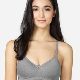 VStar Grey Solid Lightly Padded Bra-image-42