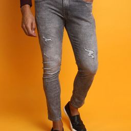V-Mart Men Mildly Distressed Heavy Fade Cotton Jeans-image-42