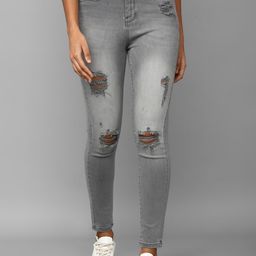 Allen Solly Woman Mid-Rise Slim Fit Highly Distressed Ripped Jeans-image-39