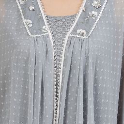 LELA Self Design Open Front Shrug image 5