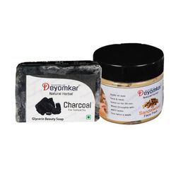 Deyomkar Set of Herbal Sandalwood Face Pack & Charcoal Soap-12