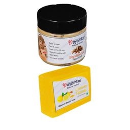 Deyomkar 2 Pcs Herbal Apricot Honey Scrub with Lemon Honey Soap-24