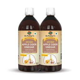 Dr. Patkar's Apple Cider Vinegar (Pack of 2),  1 L  Garlic & Honey -14