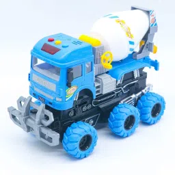 Construction Cement Mixer Toy Truck with Push and Go Action, Sound & Light-picture-24