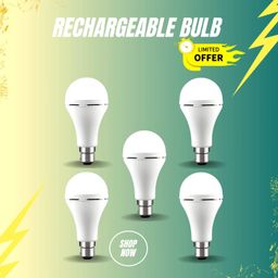 guggu Rechargeable Emergency Bulb Inverter Bulb, 3Hr Battery Backup_Pack of 5 P263 3 hrs Bulb Emergency Light-picture-22