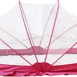 Polyester Infants Washable Baby Mosquito Net | Bottomless, Safe Sleep | 135x65x65cm - Pink Mosquito Net-image-22