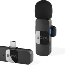 boya V1 2.4 ghz Omnidirectional Wireless Microphone System & EVA Carrying Case Microphone image 4