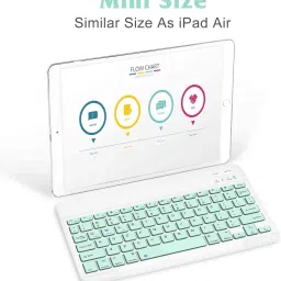 Astrill Wireless Bluetooth Keyboard and Mouse Combo, Slim LED Keyboard for iOS/Android Wireless, Bluetooth Standard Multi-device Keyboard Compatible with Desktop, Laptop, Tablet image 3