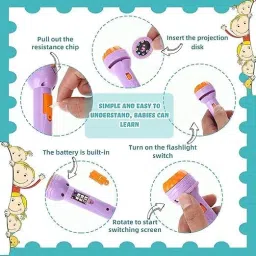 nemicreation9 3 Slides 24 Pattern Projector Flashlight Mini Torch, Kids Projection Torch Toys image 3