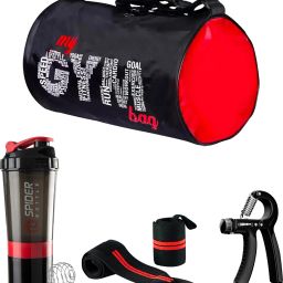 New gym bag combo for gym bag gym shaker bottle wrist band hand gripper Fitness Accessory Kit Kit-9