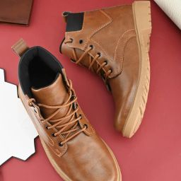 Tan Casual Boots For Men Boots For Men-image-31