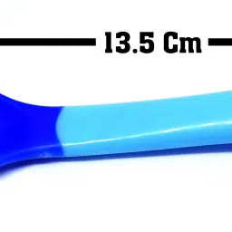 miss & chief by flipkart Silicone Tip Heat Sensitive Silicone Spoons | Temperature Sensing Spoons | Spoons Set (Red & Blue, Pack of 4)- Silicon image 3