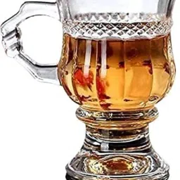 Pack of 6 Glass Crystal Claasic Imported Coffee and Tea Cup Clear Coffee Mug(145 ml)(Set of 6)-16