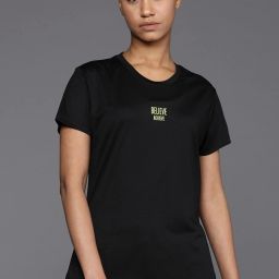 Women Typography Round Neck Polyester Black T-Shirt-image-25