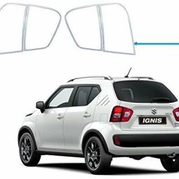 Car silver Plated chrome Tail light cover for Maruti Ignis all model Chrome Maruti Ignis 1.3 Alpha, Ignis 1.3 Delta Rear Garnish-image-52