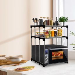 Microwave Stand Carbon Steel Kitchen Trolley-image-68